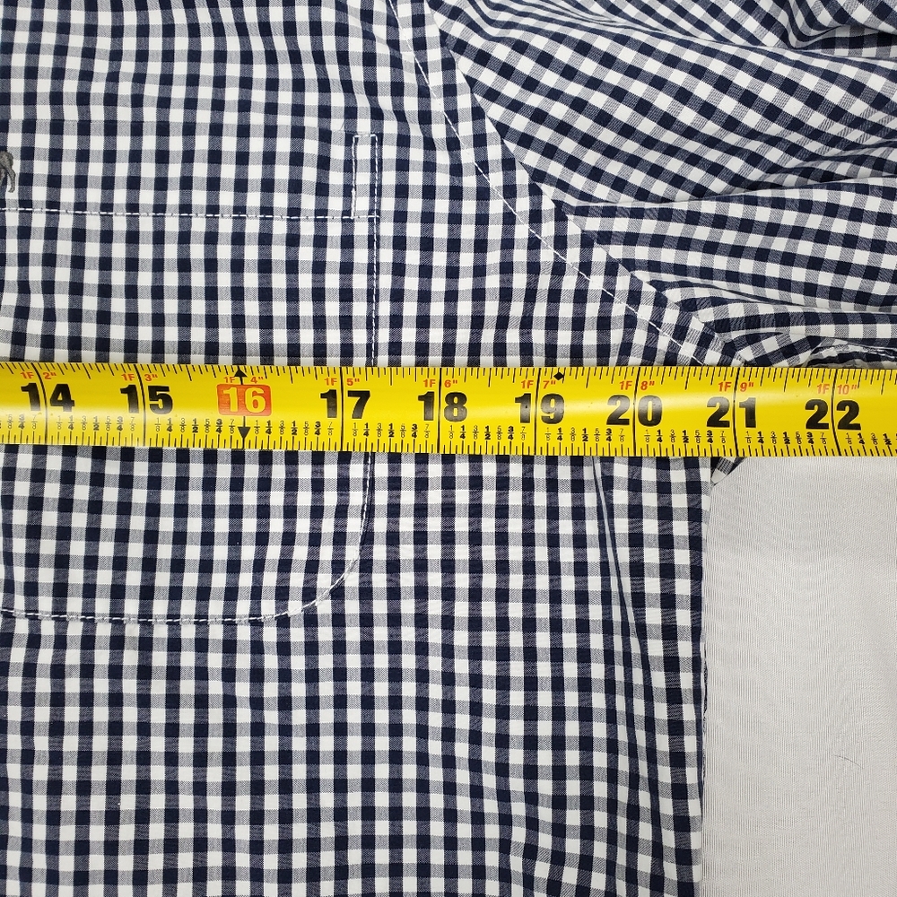 Abercrombie & Fitch Muscle Blue White Gingham Button Up Long Sleeve Shirt Sz XL - Picture 16 of 16